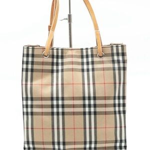 Burberry Tan Nova Check Tote Hand Bag